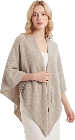 RUI VTRON Shawl Wraps for Women Pashmina Triangle Cape Knit Sweater Scarf Fall Winter Fashion Accessory in Kuwait