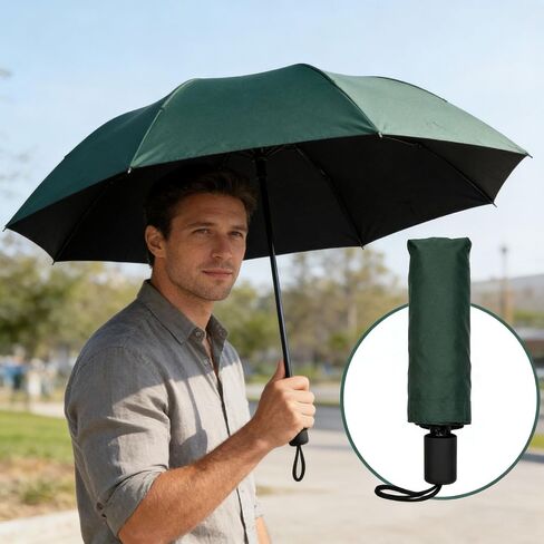 3 Pack Windproof Travel Umbrella - Folding Umbrellas for Rain, Compact Folding Umbrella with UV Protection,Folding Small Sun Umbrella for Car, Walking. in Kuwait