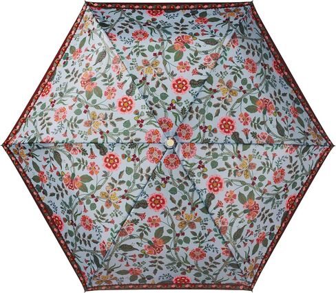 RIFLE PAPER CO. Gracie Collection Umbrella, Includes Matching Storage Sleeve, Portable 11" Fold Up Size, Auto Open and Close, Wooden Handle, Printed in Full Color in Kuwait