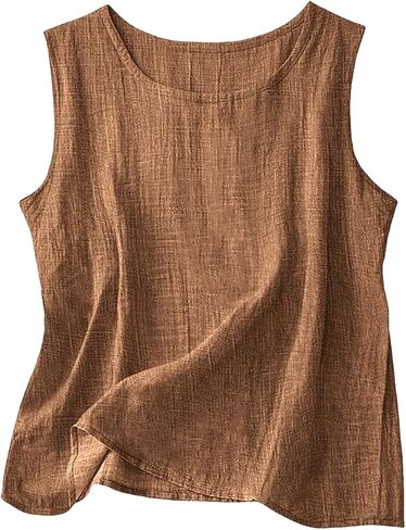 Two Piece Short Set for Women Casual Cotton Linen Sets Sleeveless Tops and Shorts Breathable Summer Beach Outfits 2026 in Kuwait