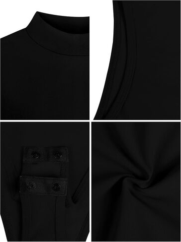 Laughido Women's Summer Mock Neck Sleeveless Bodysuit Basic Slim Fit Casual Tank Tops in Saudi Arabia