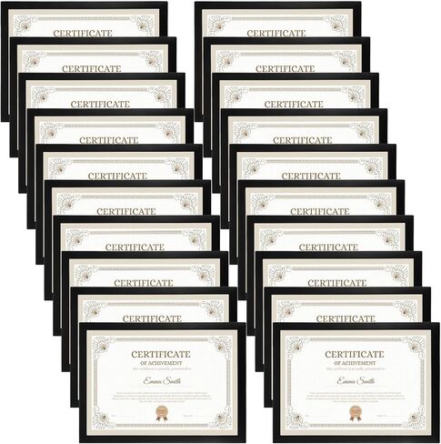 20 Packs 8.5 x 11 Magnetic Picture Frame Bulk, 8.5 by 11 Certificate Frame Document Frames, Magnetic Picture Frames with Self Adhesive Backing for Refrigerator Glass Locker Cubicle in Kuwait