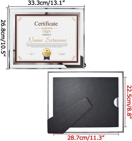 Schliersee 8.5 x 11 Certificate Document Frame Diploma Glass Picture Frames Only for Tabletop, Pack of 4, For Christmas Gift in Saudi Arabia