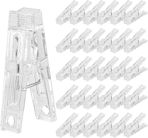 600Pcs Plastic Alligator Clips U Shape Clear Durable Plastic Alligator Clips for Hold Garments in Place in Saudi Arabia