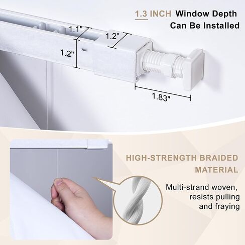No Drill Roman Shades for Windows, 35" W x 72" H Cordless Blackout 1.3 Window Depth Need Easy Install Roman Window Blinds, Room Darkening Window Shades for Home, Living Room, Linen Beige in Saudi Arabia