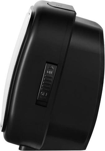 Tinload 4.3" No Ticking Analog Alarm Clock,Silent Readable for Seniors,Easy to Set,Gradual Rise Alarm,Big Numbers,On/Off Switch on Side,Gentle Wake,Snooze,Lighted on Demand,Battery Operated,Black in Saudi Arabia