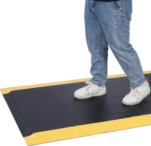 Anti Fatigue Mats Industrial 3' x 5' 15/16" Thick Ergonomic Standing Floor Mat Kitchen Mat for Standing Heavy Duty Commercial Diamond Plate Border Safety Mat in Saudi Arabia