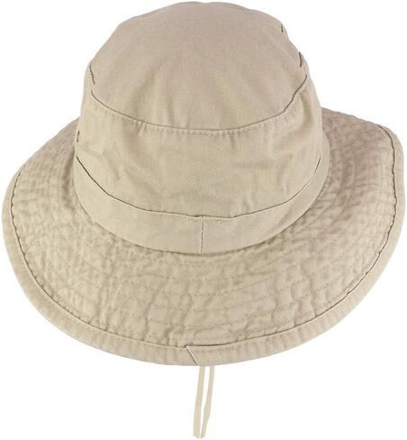 Armycrew Frayed American Flag Washed Cotton Boonie Hat with Chin Cord in Kuwait