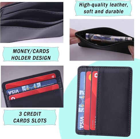 ENSIANTH Girl Dad Leather Wallet Father’s Day Gift Dad of Daughters -New Father Card Holder Pregnancy Announcement-Daddy Gift (Dad-Daughter CH) in Kuwait