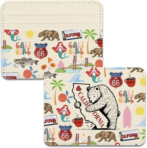 Lywjyb Birdgot California Travel Card Holder California Themed Gift Moving Away Souvenir merch Welcome To California Card Wallet (California Holder) in Kuwait