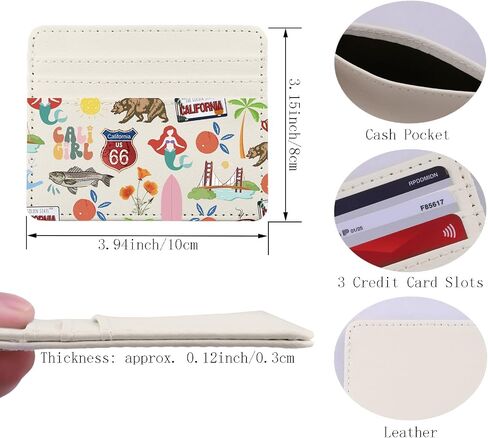 Lywjyb Birdgot California Travel Card Holder California Themed Gift Moving Away Souvenir merch Welcome To California Card Wallet (California Holder) in Kuwait