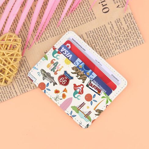 Lywjyb Birdgot California Travel Card Holder California Themed Gift Moving Away Souvenir merch Welcome To California Card Wallet (California Holder) in Kuwait
