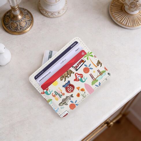 Lywjyb Birdgot California Travel Card Holder California Themed Gift Moving Away Souvenir merch Welcome To California Card Wallet (California Holder) in Kuwait