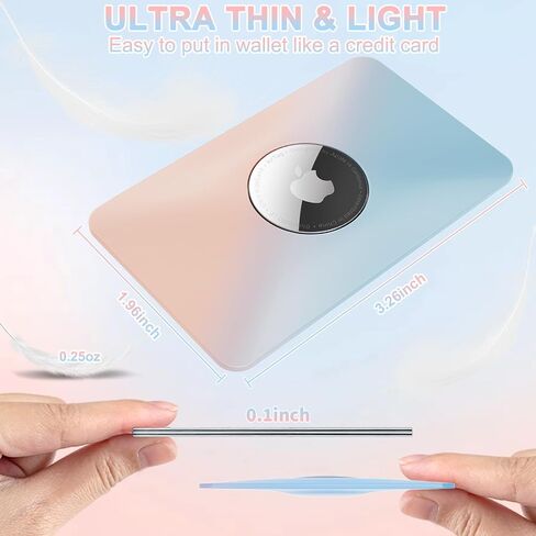 Airtag Wallet Holder Card Insert 2 Pack,Ultra Thin Card Case for Apple Airtag,Air tag Card Holder for Purse, Handbag, Backpack Wallet, Clutch Bag | Stays Hidden | Vibrant Colors in Saudi Arabia