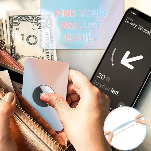 Airtag Wallet Holder Card Insert 2 Pack,Ultra Thin Card Case for Apple Airtag,Air tag Card Holder for Purse, Handbag, Backpack Wallet, Clutch Bag | Stays Hidden | Vibrant Colors in Saudi Arabia