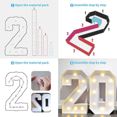 2.3ft Class of 2026 Light Up Numbers Graduation Decorations Large Marquee Letters with Lights Giant Jumbo Foam Board Lighted Sign Big Grad Mosaic 2.3 Feet Tall High School College Party Prom Decor in Saudi Arabia