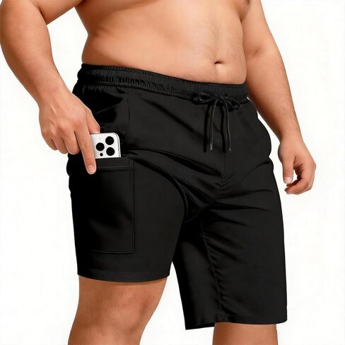 Big and Tall Men's 10'' Swim Trunks with Compression Liner Quick Dry Bathing Suit Summer Beach Shorts, 2XL-9XL in Saudi Arabia