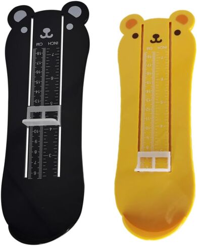 NOLITOY 2pcs Foot Measurement Device with Size Chart Feet Gauge and Shoe Sizing Black and Yellow Animal-shaped for Home Use in Kuwait
