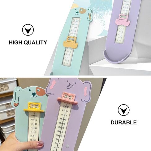 KALLORY Foot Measurement Ruler with Shoe Size Chart Cute Animal Design Feet Measuring Tool for Accurate Shoe Fitting for and Babies in Kuwait