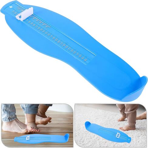 جهاز قياس حجم الحذاء للكبار والقدم، أداة قياس طول القدم الزرقاء، مسطرة قياس للاستخدام المنزلي in Kuwait