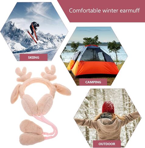 Operitacx Winter Ear Protective Warmer Earmuffs for Boys Plush Cute Cartoon Ear Covers for Cold Weather Outdoor Use Random Color in Saudi Arabia