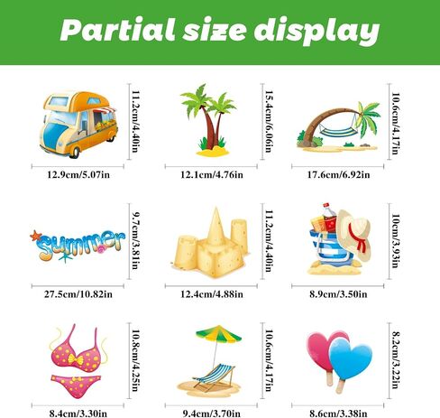 134Pcs Summer Window Clings, Sun Beach Pool Double-Side Window Stickers Decal for Home Office Window in Saudi Arabia