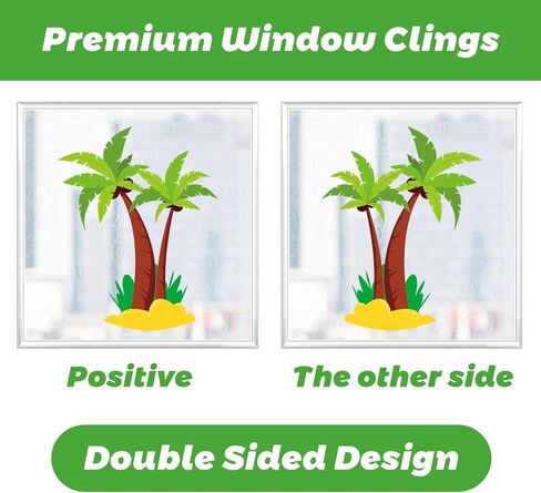 134Pcs Summer Window Clings, Sun Beach Pool Double-Side Window Stickers Decal for Home Office Window in Saudi Arabia