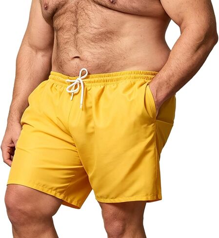 Mens Big and Tall Swim Trunks Quick Dry Plus Size Swim Shorts Bathing Suit Mesh Liner Beach Board Shorts 3XL-6X in Saudi Arabia
