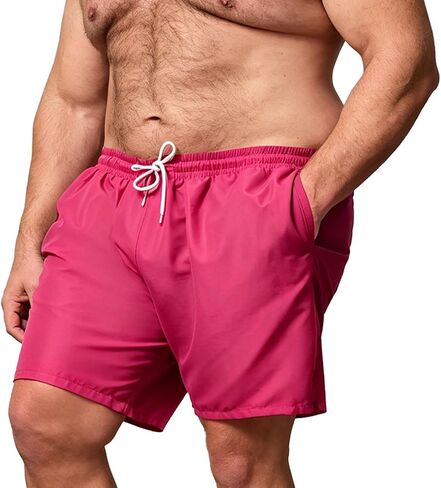 Mens Big and Tall Swim Trunks Quick Dry Plus Size Swim Shorts Bathing Suit Mesh Liner Beach Board Shorts 3XL-6X in Saudi Arabia