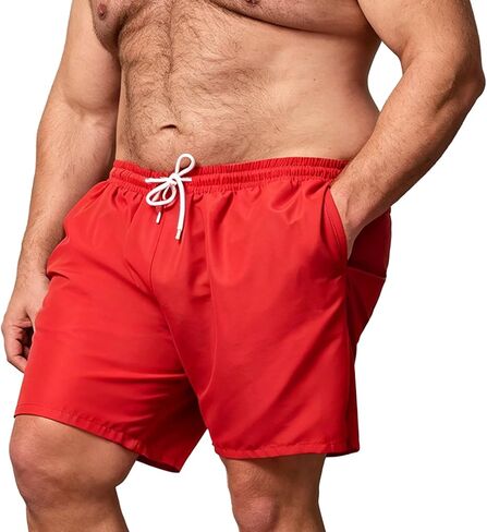 Mens Big and Tall Swim Trunks Quick Dry Plus Size Swim Shorts Bathing Suit Mesh Liner Beach Board Shorts 3XL-6X in Saudi Arabia