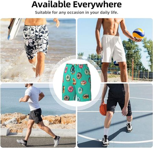 Mens Swim Trunks with Mesh Lining,Quick Dry Board Shorts Beach Pants Swimwear Bathing Suits in Kuwait