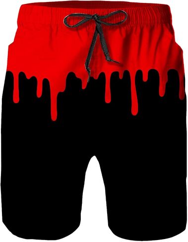 Mens Swim Trunks with Mesh Lining,Quick Dry Board Shorts Beach Pants Swimwear Bathing Suits in Kuwait