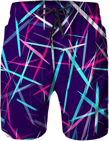 Mens Swim Trunks with Mesh Lining,Quick Dry Board Shorts Beach Pants Swimwear Bathing Suits in Kuwait