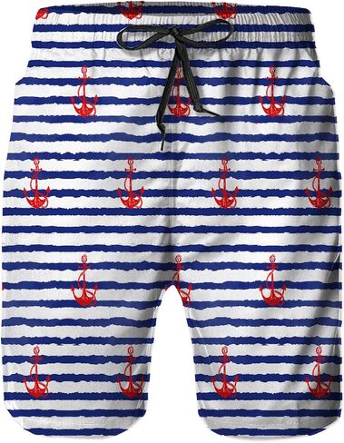 Mens Swim Trunks with Mesh Lining,Quick Dry Board Shorts Beach Pants Swimwear Bathing Suits in Kuwait