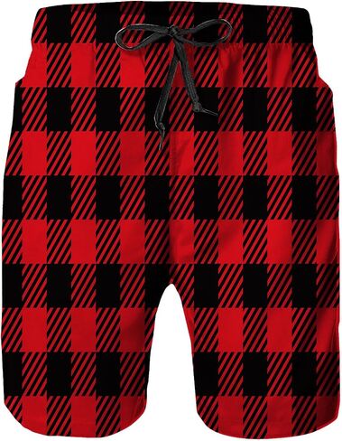 Mens Swim Trunks with Mesh Lining,Quick Dry Board Shorts Beach Pants Swimwear Bathing Suits in Kuwait