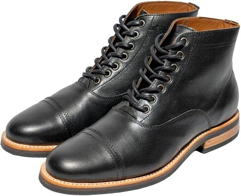 حذاء Andres الرجالي المصنوع يدويًا من الجلد برباط من الأمام - Goodyear Welt، جلد محبب بالكامل، مصنوع يدويًا في ليون المكسيك | القائد in Kuwait