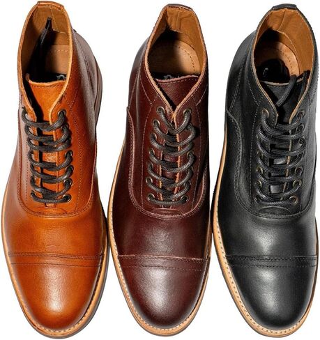 حذاء Andres الرجالي المصنوع يدويًا من الجلد برباط من الأمام - Goodyear Welt، جلد محبب بالكامل، مصنوع يدويًا في ليون المكسيك | القائد in Kuwait