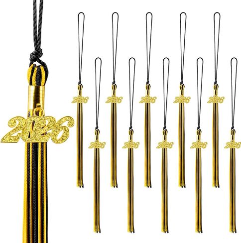 10 Pcs Graduation Tassels 2026, Black Tassels for Graduation Cap, Class of 2026 Grad Memorial Tassel for Graduations Cap Decorations Crafts College School Graduates Ceremonies Party Favors Accessories in Saudi Arabia