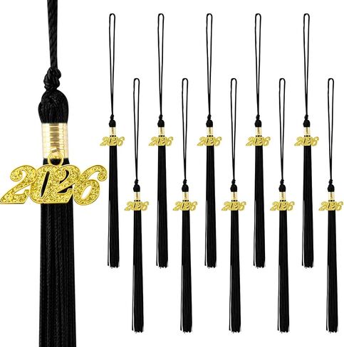 10 Pcs Graduation Tassels 2026, Black Tassels for Graduation Cap, Class of 2026 Grad Memorial Tassel for Graduations Cap Decorations Crafts College School Graduates Ceremonies Party Favors Accessories in Saudi Arabia
