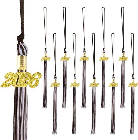 10 Pcs Graduation Tassels 2026, Black Tassels for Graduation Cap, Class of 2026 Grad Memorial Tassel for Graduations Cap Decorations Crafts College School Graduates Ceremonies Party Favors Accessories in Saudi Arabia