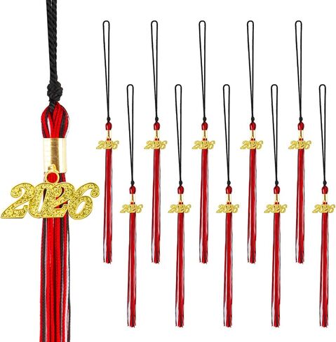 10 Pcs Graduation Tassels 2026, Black Tassels for Graduation Cap, Class of 2026 Grad Memorial Tassel for Graduations Cap Decorations Crafts College School Graduates Ceremonies Party Favors Accessories in Saudi Arabia