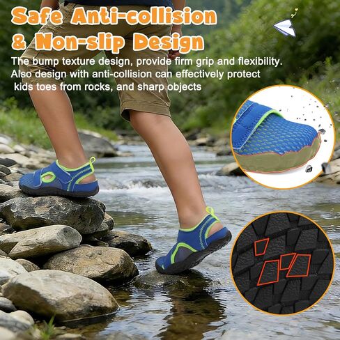 Besroad Kids Sandals Boys Girls Wide Sandals Barefoot Water Sandal Shoes Lightweight Summer Beach Shoes Non-slip Swim Hiking in Saudi Arabia