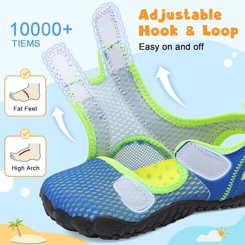 Besroad Kids Sandals Boys Girls Wide Sandals Barefoot Water Sandal Shoes Lightweight Summer Beach Shoes Non-slip Swim Hiking in Saudi Arabia