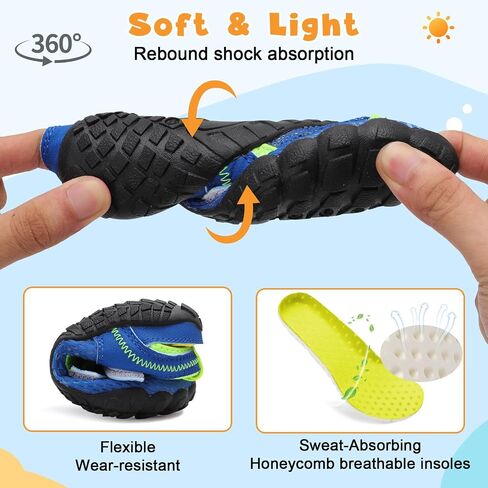 Besroad Kids Sandals Boys Girls Wide Sandals Barefoot Water Sandal Shoes Lightweight Summer Beach Shoes Non-slip Swim Hiking in Saudi Arabia