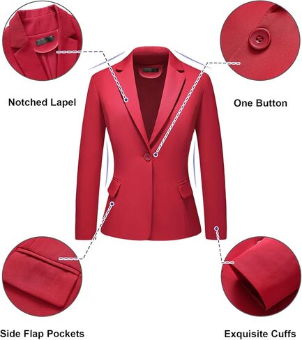 Womens Business Pants Suit 2 Piece Set Classic One Button Blazer & Pants Set for Work Wedding Interview in Saudi Arabia