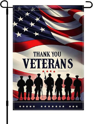 Patriotic Veteran Flag Memorial Day Garden Flag American Garden Flags for Outside 12x18 Double Sided Vietnam War Veterans Day Garden Flag Outdoor House Yard Holiday Decorations Garden Flag in Saudi Arabia