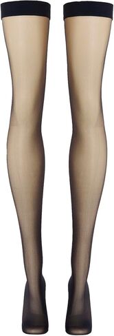 Wolford Individual 10 Stay-Up Thigh Highs Black SM in Kuwait