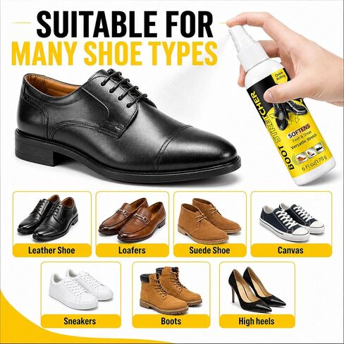 Shoe Stretch Spray, Professional Boot Stretcher Spray Relieve Tight Fitting Shoes and Boots, Leather Softener for Tight Shoe, Boots, Heels, Canvas and Sneakers for Women and Men (6 FL OZ) in Saudi Arabia