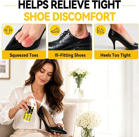 Shoe Stretch Spray, Professional Boot Stretcher Spray Relieve Tight Fitting Shoes and Boots, Leather Softener for Tight Shoe, Boots, Heels, Canvas and Sneakers for Women and Men (6 FL OZ) in Saudi Arabia