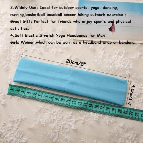 Yoga Sports Headbands for Women Girls Soft Stretchy Elastic Athletic Headband in Kuwait